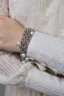 Браслет "Империя", оттенок серебро