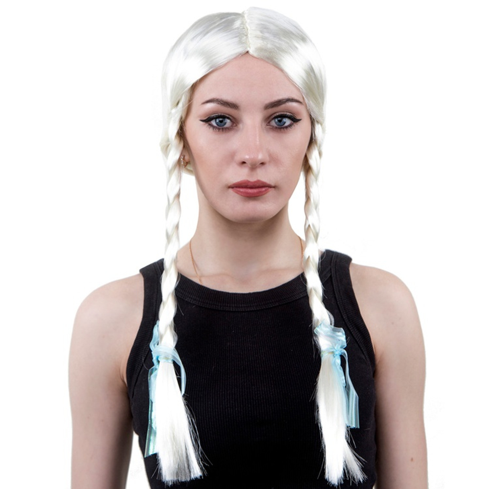 Парик карн Косы белые 60см