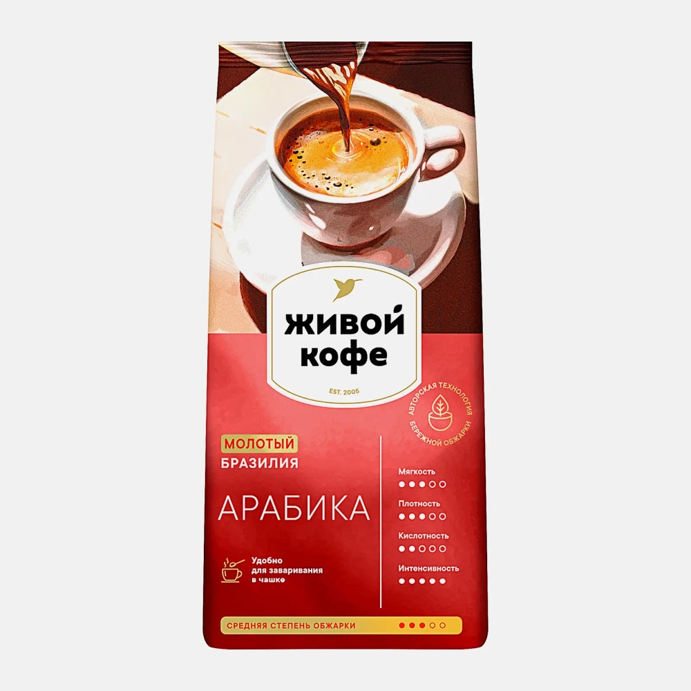 Кофе молотый Живой кофе Arabica 200г