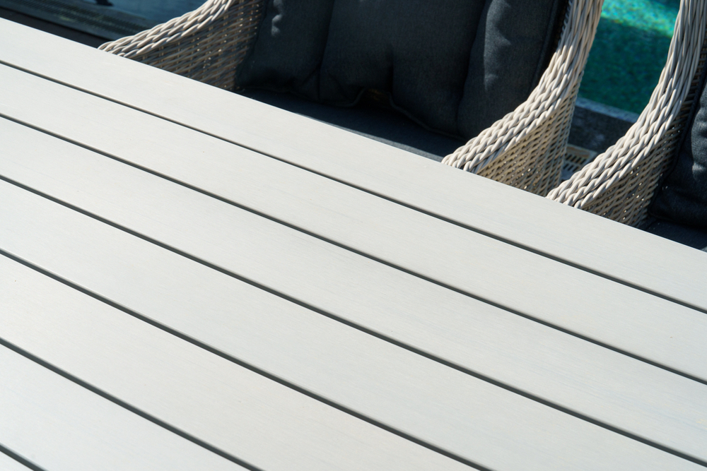 Обеденный стол из искусственного ротанга ВЕНЕЦИЯ 180 (серый)