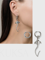 Серьги "Cramp Fish" Silver