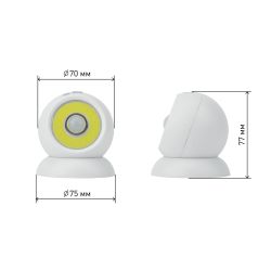 Светодиодный фонарь подсветка ЭРА Пушлайт SB-802 Сфера-2 на магнитном основании с датчиками движения и освещенности | Подсветка, пушлайты