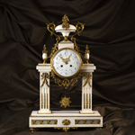 Каминный часовой гарнитур в стиле Людовика XVI