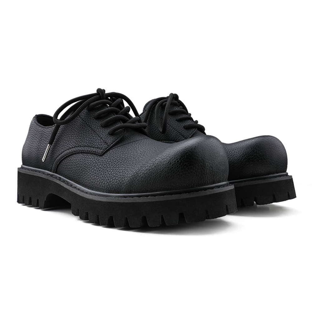 HANQIAORIJI Abyss Collection Cow Split Leather Casual Shoes Men"s Black