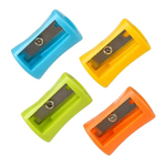 Точилка Basir, одинарная, серия "Брусочек", в форме брусочка, 4 цвета корпуса