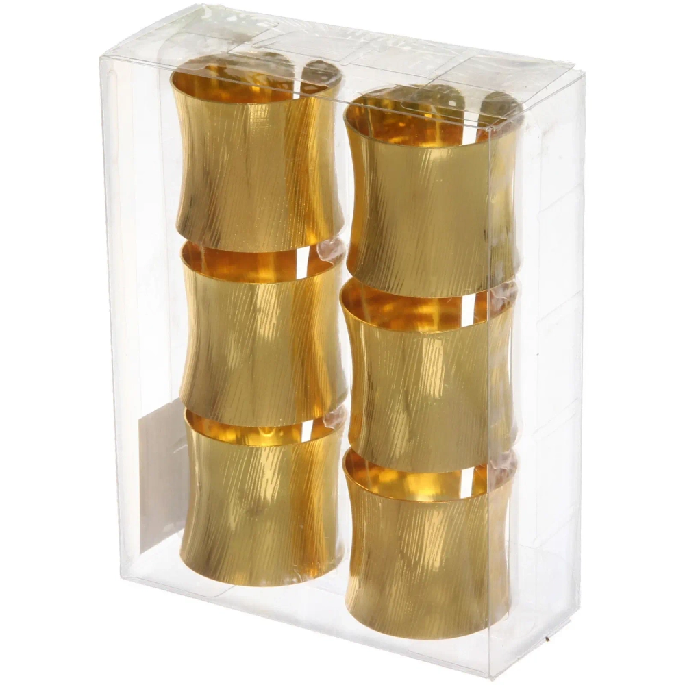 Набор колец для салфеток 6шт «Камея» 4*4см, золото