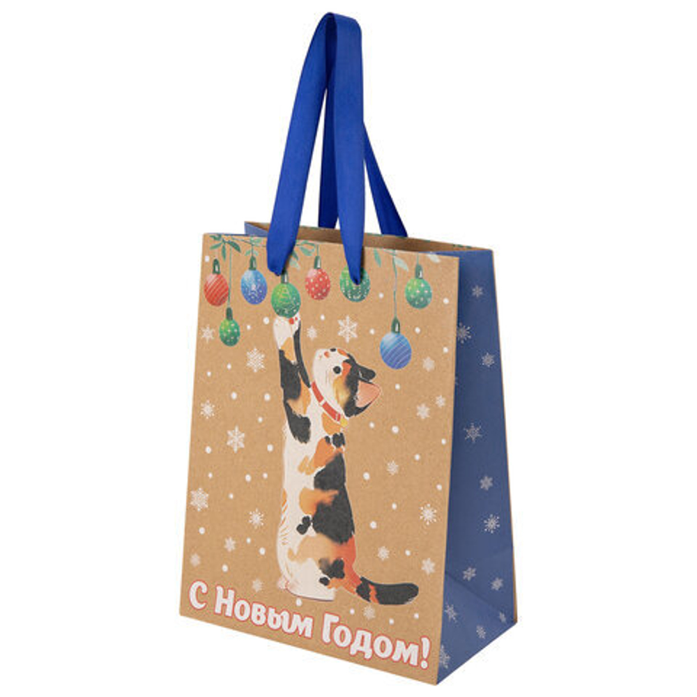 Сумка Крафт 18*23*10см  Зимнее волшебство ассорти 1шт