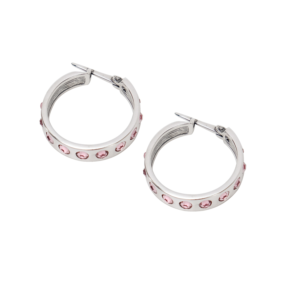 "Транч" серьги в серебряном покрытии из коллекции "Elementary" от Jenavi с замком конго