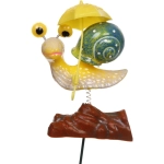 Фигура на спице «Улитка с зонтиком» 60 см (фигура 13*8 см), микс