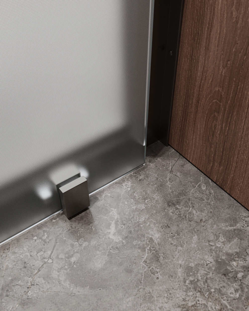 Душевая дверь Cezares MOLVENO-BF-1-120-P-GM, 120х195, профиль оружейная сталь, стекло Punto матовое