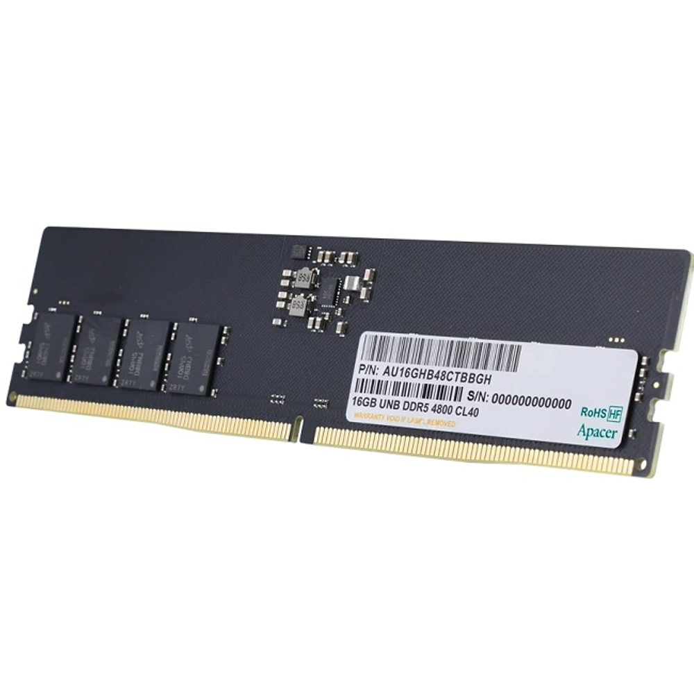 Модуль памяти DIMM DDR5 16Gb, 5600Mhz, Apacer (AU16GHB56CVBBGH), (FL.16G2C.PKH)