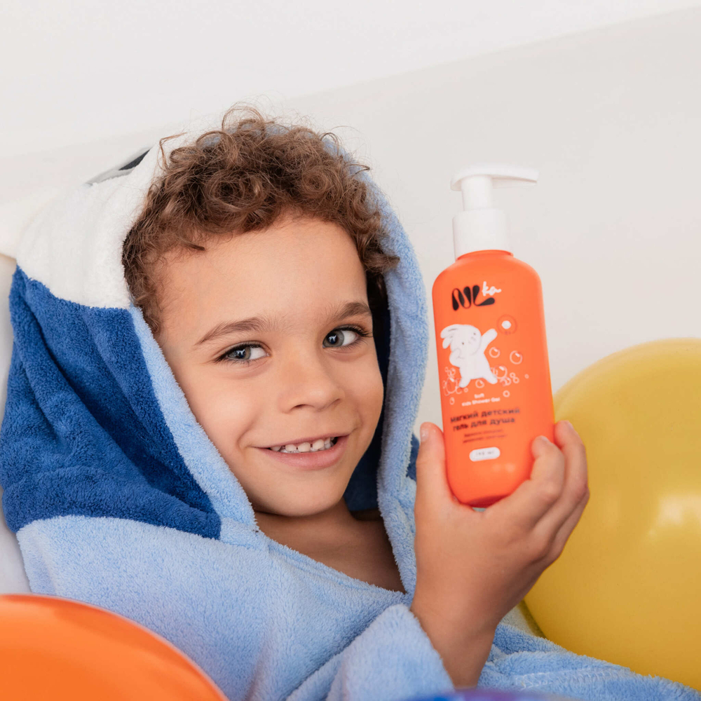 Nlka Для детей Мягкий детский гель для душа (возраст 3+) 195мл