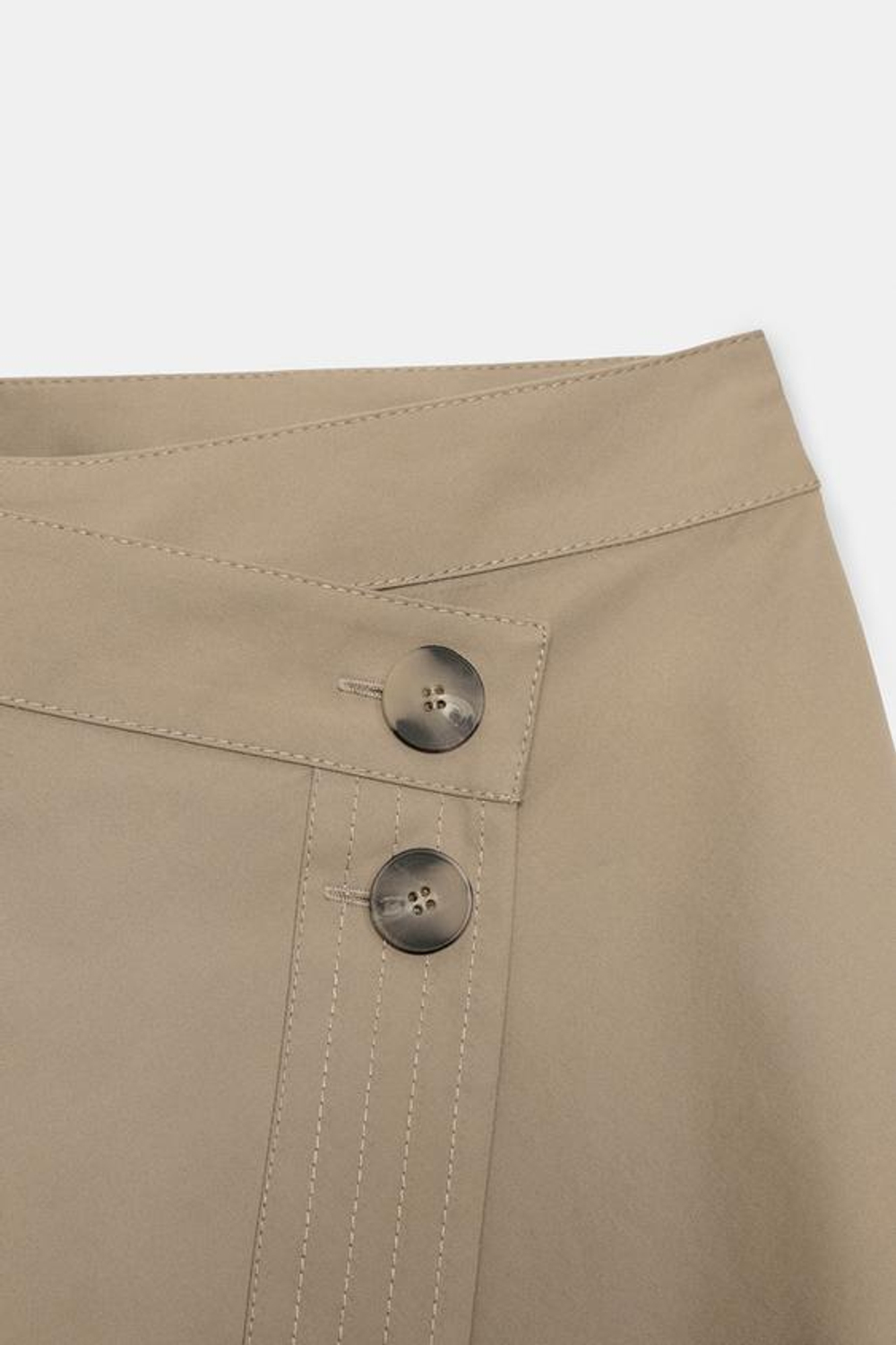 ZARA ЮБКА МИДИ АСИММЕТРИЧНОГО КРОЯ, РЫЖЕВАТО-КОРИЧНЕВЫЙ