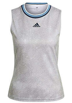 Женский топ теннисный Adidas Primeblue Printed Match Tank Top W - серый