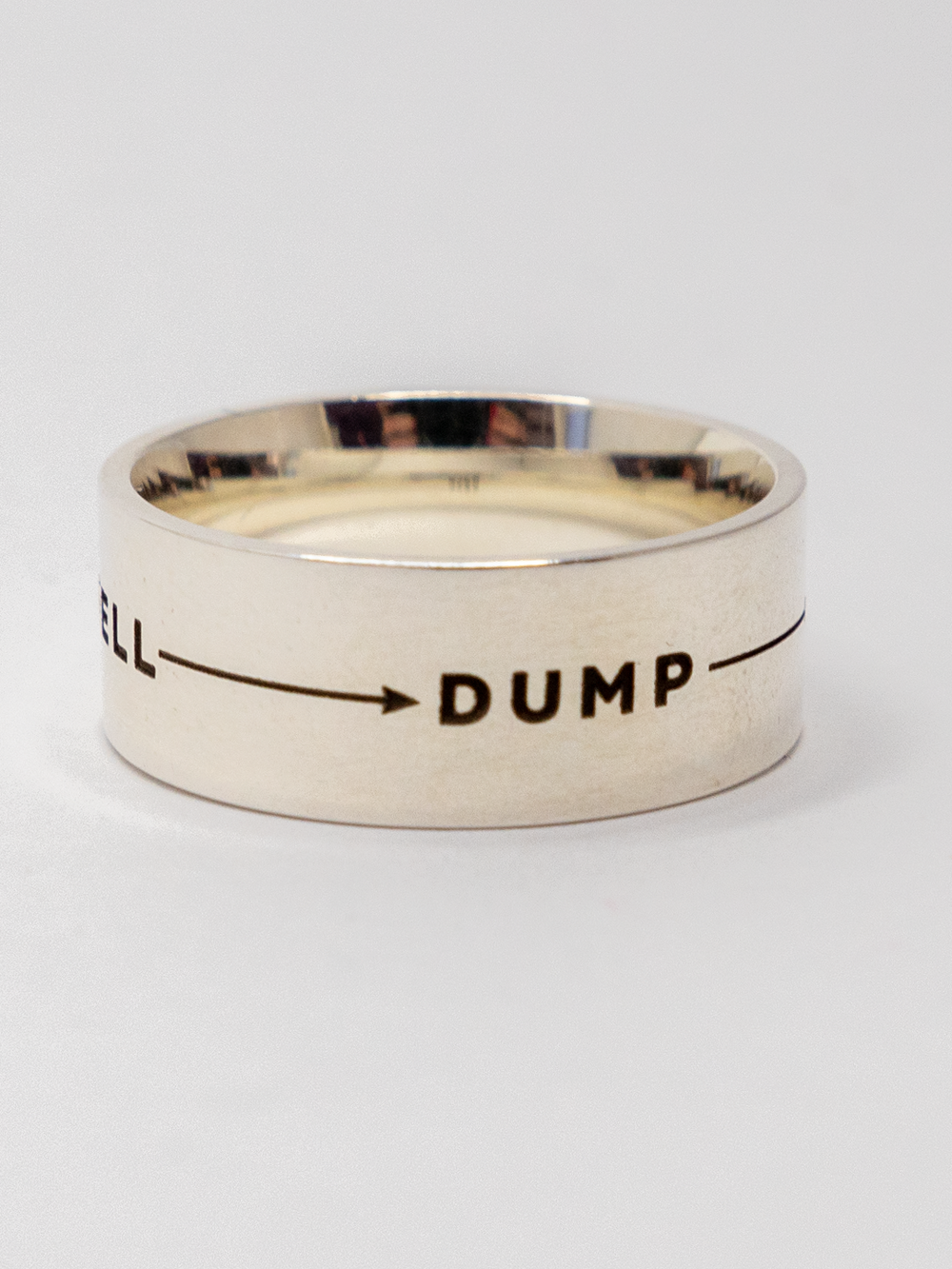 Серебряное кольцо buy sell pump dump от Hodl Jewelry