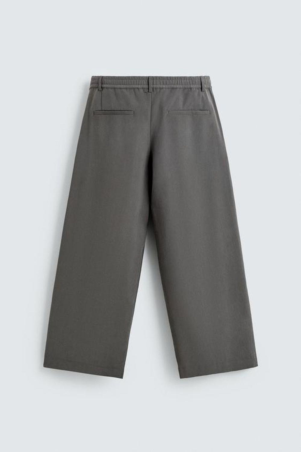 ZARA СТРУЯЩИЕСЯ БРЮКИ СО СКЛАДКАМИ, СЕРО-КОРИЧНЕВЫЙ