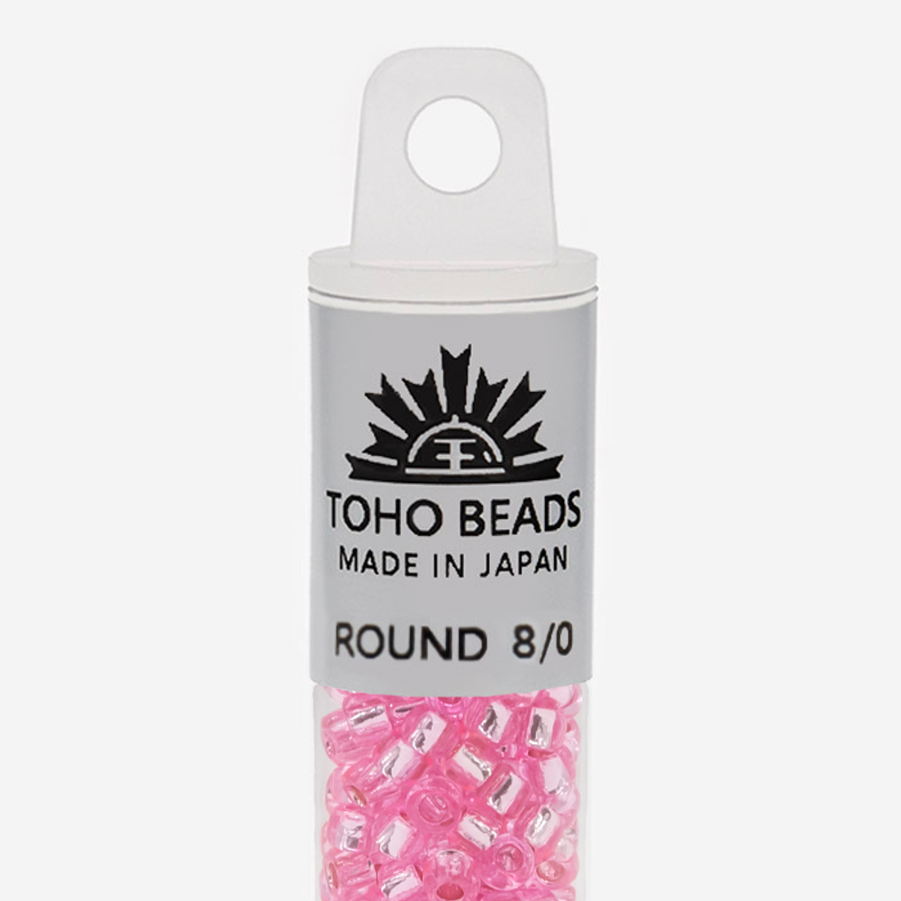 Японский бисер TOHO Round 8/0 (№38), с внутренним серебрением, прозрачный