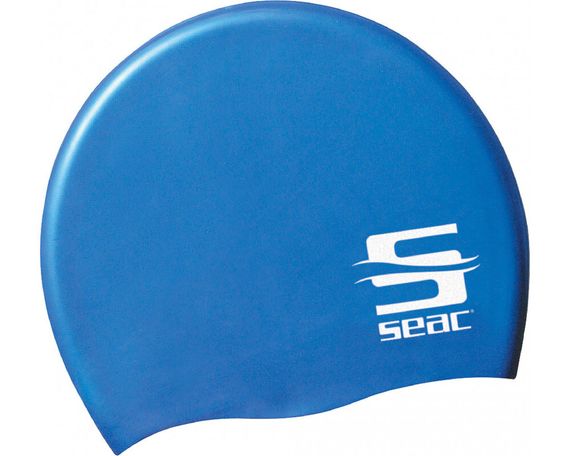 Шапочка для плавания Seac Swim силиконовая синий