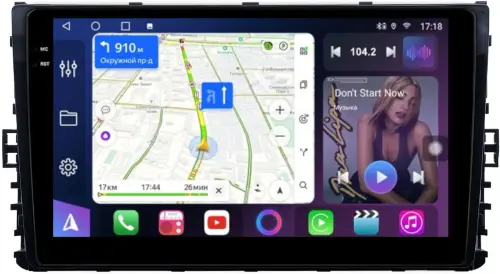 Магнитола для VW Jetta 7, Teramont, Taos, Multivan/Caravelle 2020+, Tiguan 2, Passat B8 - FarCar S400-TS18 монитор 9.5" QLED на Android 14, CarPlay, 4G SIM-слот