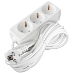 Удлинитель бытовой 3 гн, 5 м, ПВС, с/з, 2200 Вт, Союз, 481S-9305