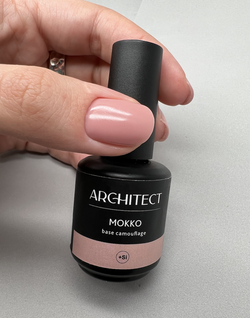 Камуфлирующая крепкая каучуковая база HARD Nail ARCHITECT 09 MOKKO Base Camouflage 15 ml