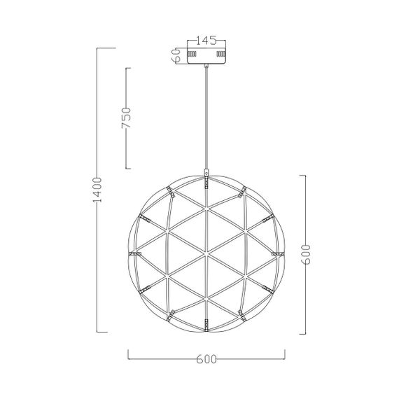 Подвесной светодиодный светильник Freya Amber FR5099PL-L45CH