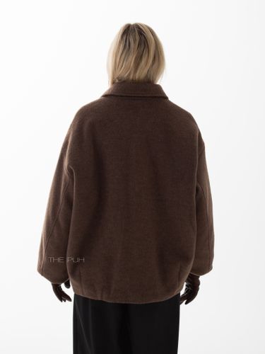 Шерстяная куртка на молнии в цвете шоколад