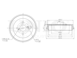 Барабан тормозной задний UNIO BRD-10067