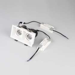 Светильник MS-FLOW-BUILT-S157x85-2x6W Day4000 (WH, 55 deg, 230V) (Arlight, IP20 Металл, 5 лет) 060936