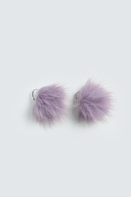 ZARA HARRY LAMBERT X DISNEY СЕРЬГИ С ПОМПОНАМИ, СИРЕНЕВЫЙ