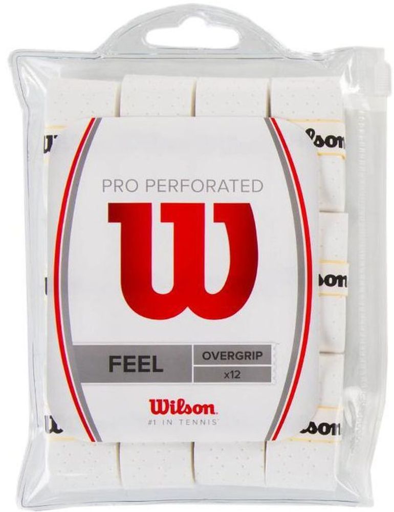 Теннисные намотки Wilson Pro Perforated 12P - white