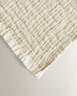 Zara Home - Хлопковый плед , зеленый, 140x190 см