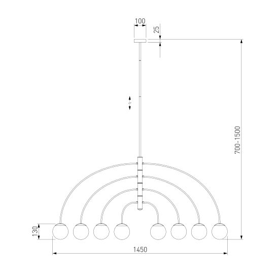 30179/8 / потолочный светильник / черный