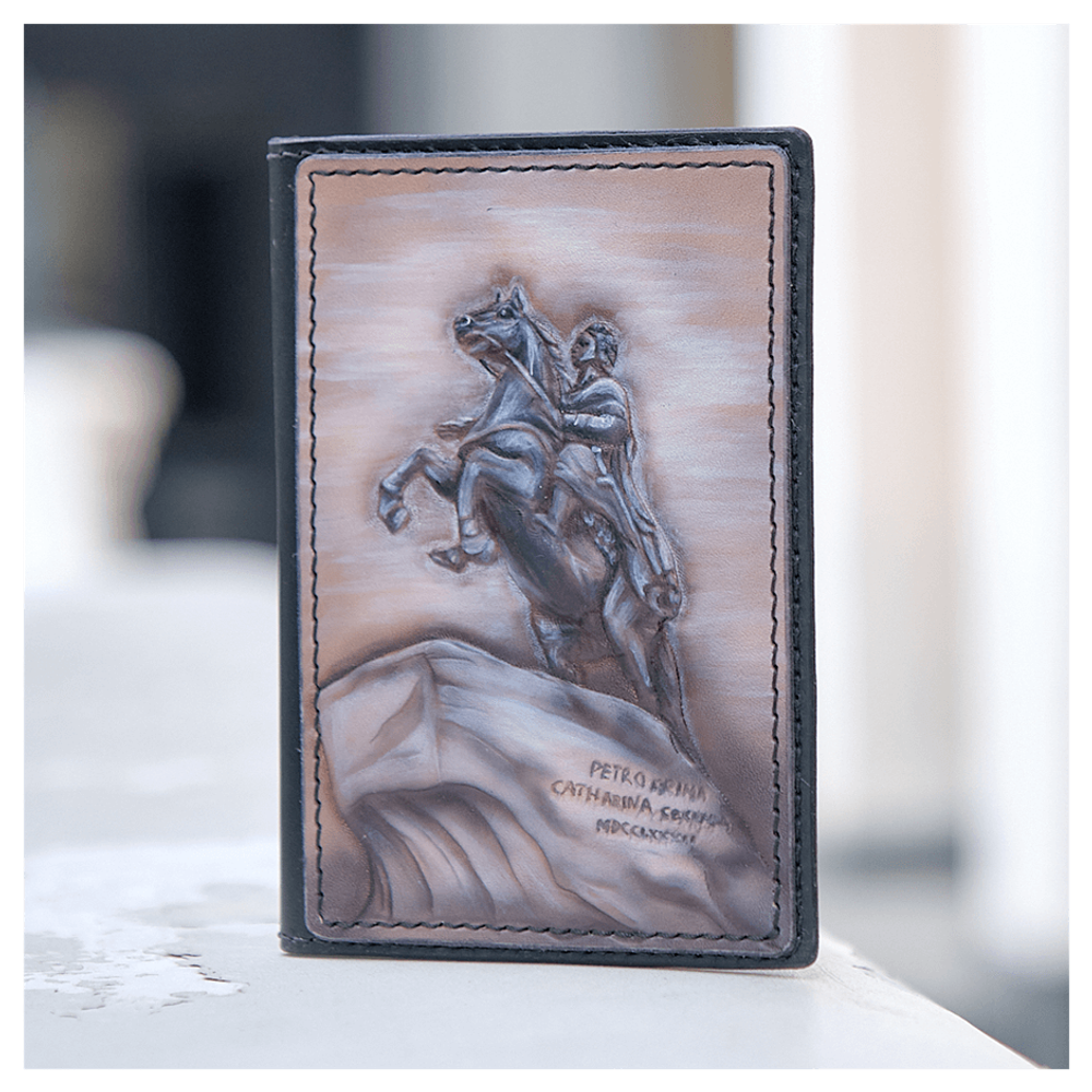 Обложка для паспорта «Городские мотивы» серая