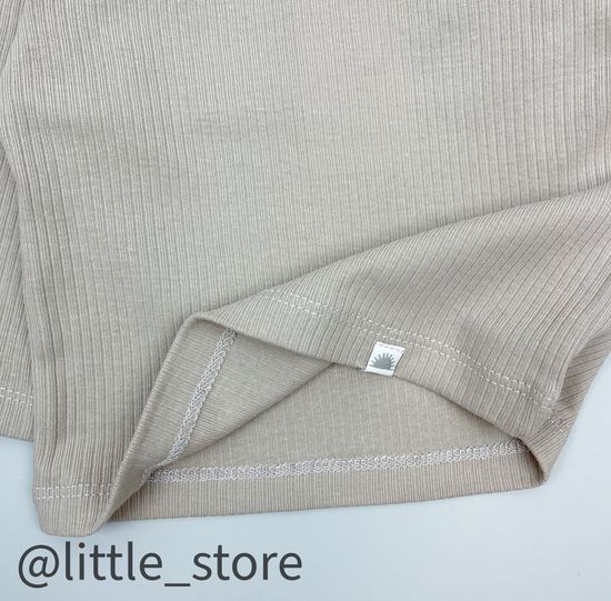 Лонгслив хлопковый "Любимые зверята" бежевый