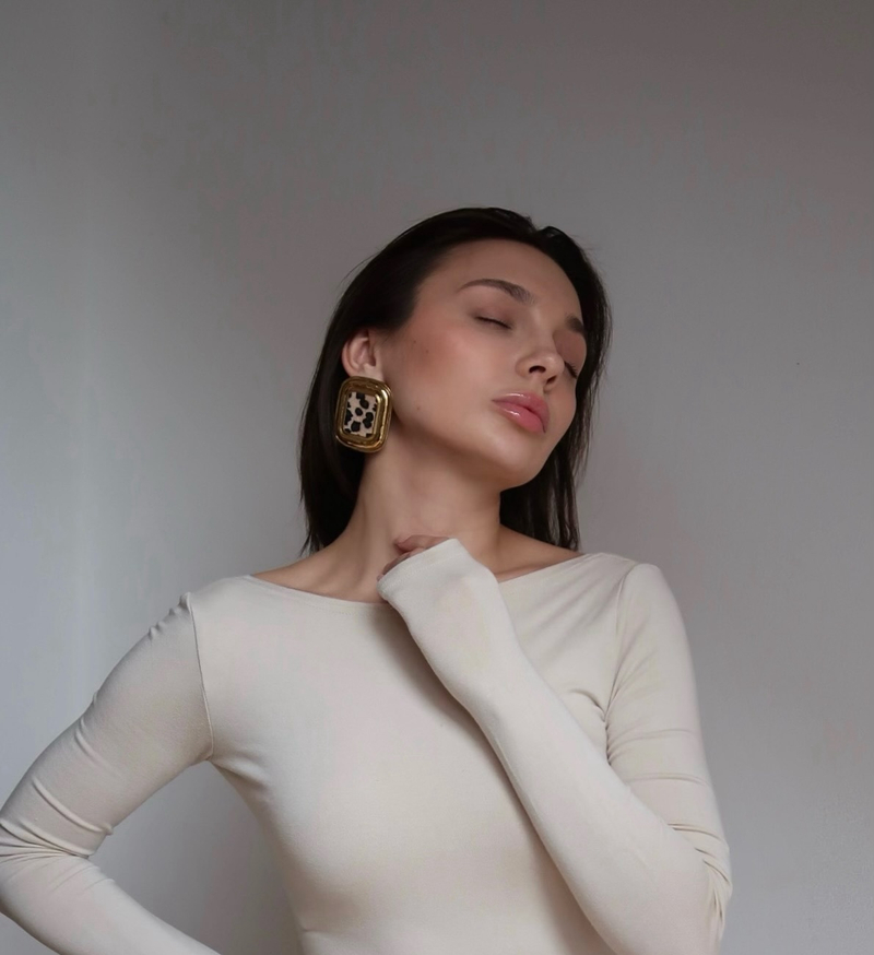 Серьги Leopard