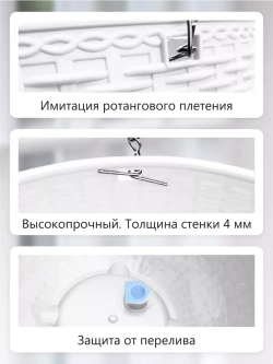 Кашпо подвесное круглое