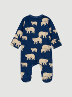 Утеплённый комбинезон с закрытой ножкой Mjölk Sleep and Play Бурые мишки