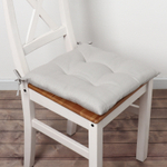 Подушка на стул 42х42 см, цв. светло-серый, 100% хл, саржа 250 г/м2