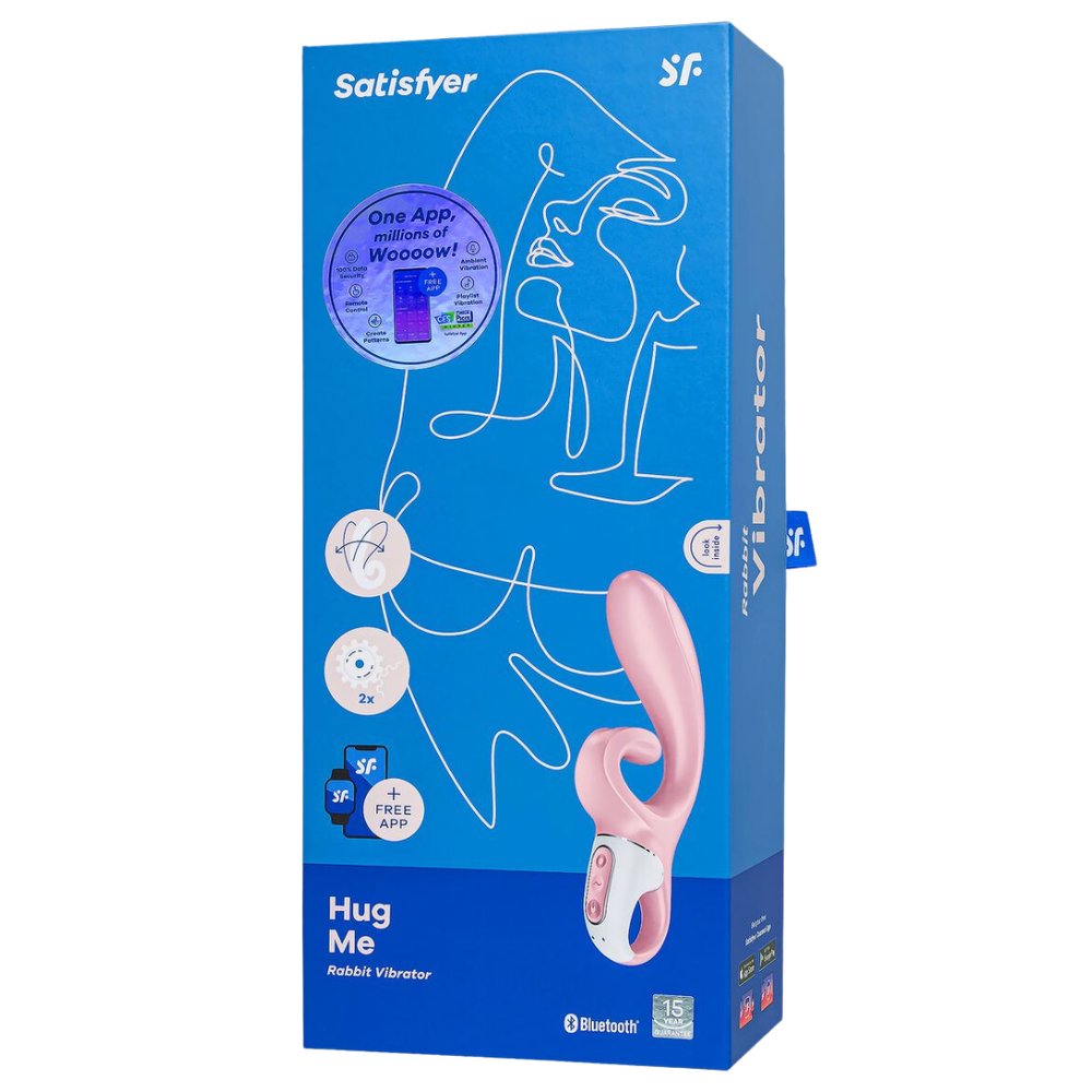 Вибратор кролик Satisfyer Hug me - постоянной контакт с клитором (+приложение)