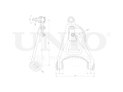 Рычаг подвески поперечный передний нижний правый UNIO SSP-40011