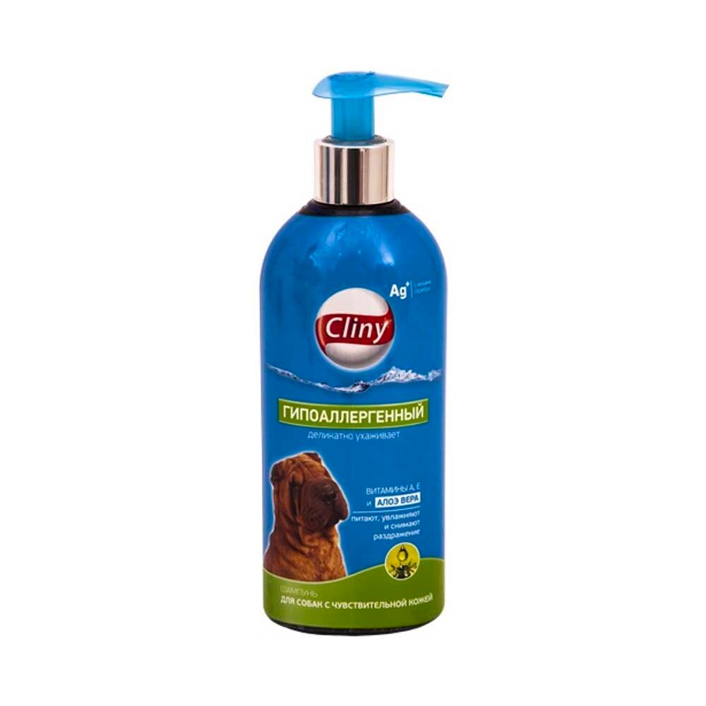 Cliny Шампунь для собак (300 мл) с чувствительной кожей (гипоаллергенный)