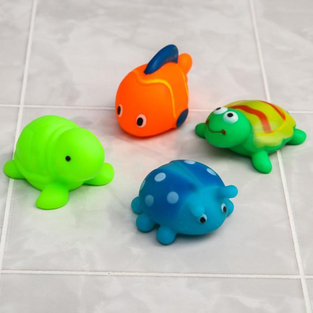 2932014 Набор резиновых игрушек для игры в ванной «Морские малыши», 4 шт.