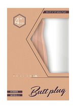 Бежевый анальный стимулятор с гранями Bottom Line Model 3 - 10,5 см. (Цвет: бежевый)