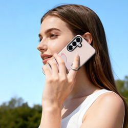 Чехол розового цвета (Butterfly Edition) для Samsung Galaxy S26, серия Luvy Series Case (со съемным ремешком) от Dux Ducis