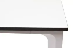 "Малага" обеденный стол из HPL 90х90см, цвет молочный, каркас белый