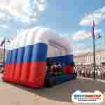 Надувная сцена для мероприятий «Русский Мир», 6×4×4 м