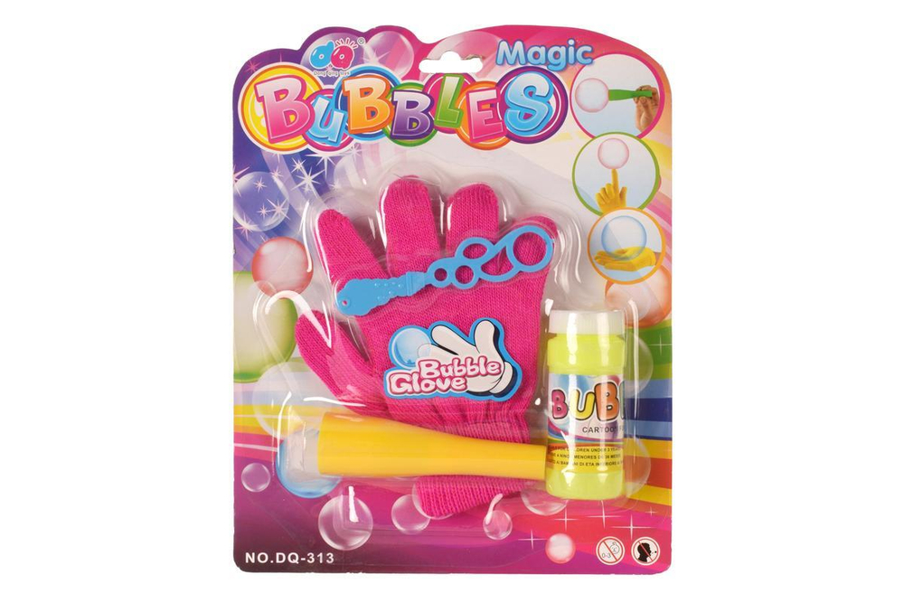 Мыльные пузыри с перчаткой, блистер