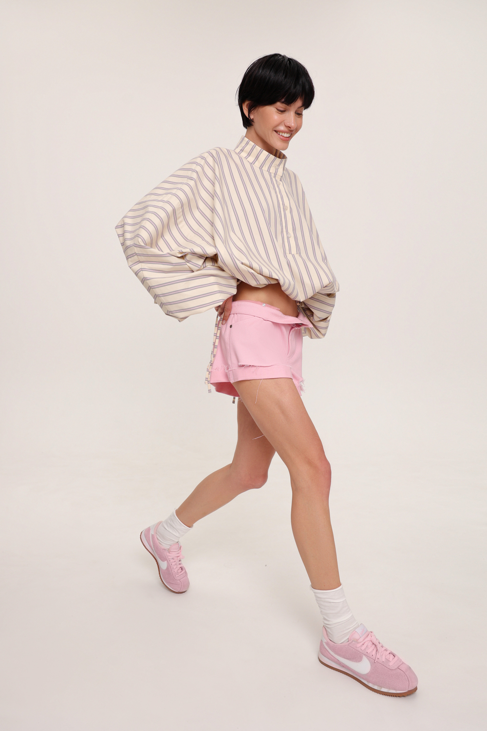 Анорак-рубашка в полоску