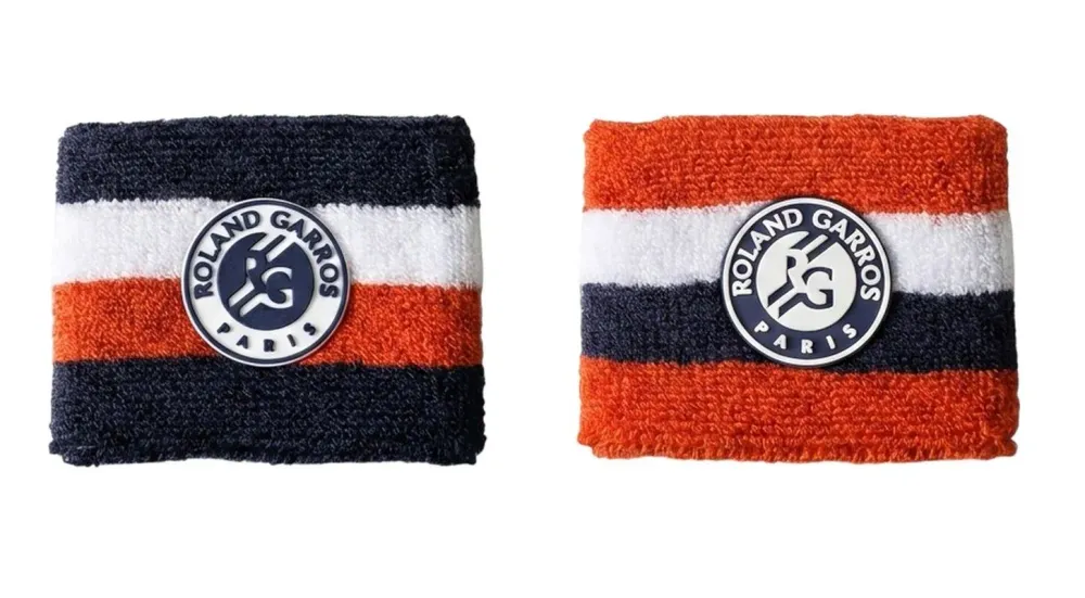 Напульсник теннисный Roland Garros Color Line Duo 2P - navy blue/black/clay